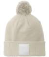 BB338R B338R Beechfield Appliqué Patch Pom Beanie Oatmeal / White colour image